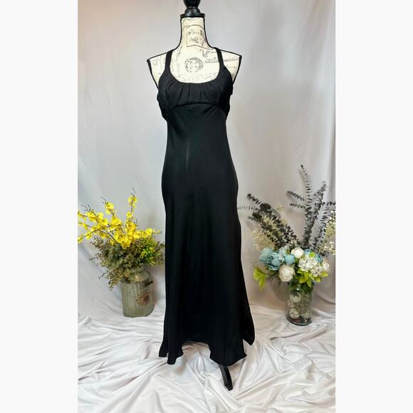 Free People Night Owl Tie Back Slip Dress Black S - Picture 4 of 15